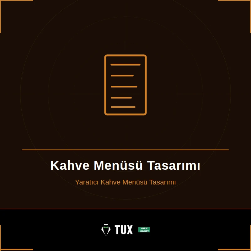 Kahve Menüsü Tasarımı