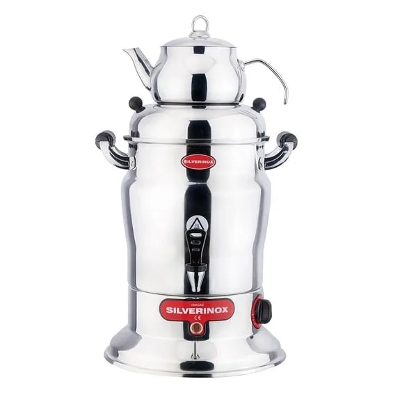 Işıkgaz 2202-1 Silver Tek Demlik Çay Semaveri, 16 Litre