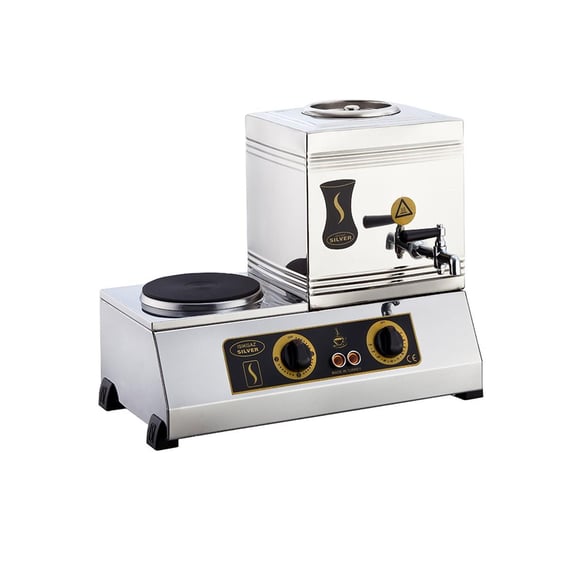 Işıkgaz Silverinox 15’lik Elektrikli Çay Kazanı 2070, 10 Litre, 1 Demlikli