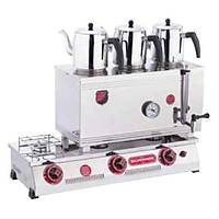 Işıkgaz Silverinox 2057-D Doğalgazlı 3 Demlikli Çay Kazanı, 60’lık, Çift Taban