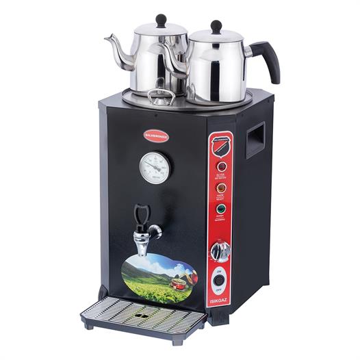 Işıkgaz Silverinox  EL-02S Elit Jumbo 23 Litre 2 Demlikli Çay Kazanı Makinesi