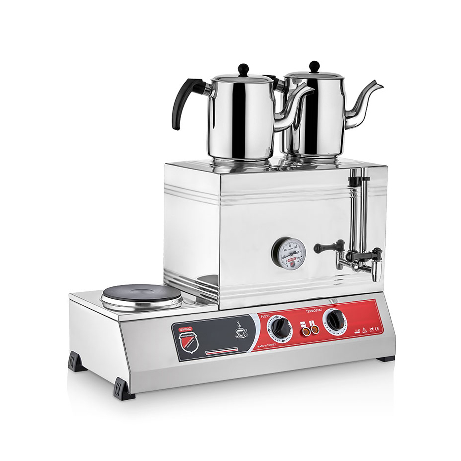 Işıkgaz Silverinox Elektrikli Çay Kazanı 2081, 30 Litre, 2 Demlikli, 40’lık