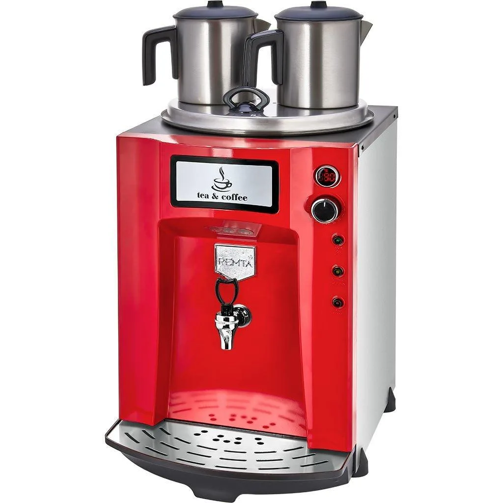 Remta DE11SP Premium 2 Demlikli Jumbo Çay Makinesi 23 lt Şamandıralı – Şebekeden Su Alma