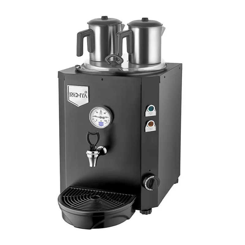 Remta DE12 Jumbo Çay Makinesi, 2 Demlikli, 13 L, Elektrikli, Kırmızı