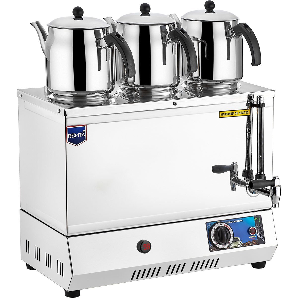 Remta EP03 Elektrikli Çay Ocağı 55 Model  – 3 Demlikli, 34 Litre (Pleytsiz)