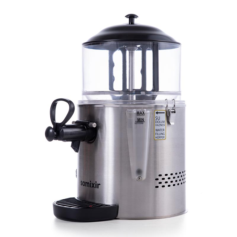 Samixir SC05.I Panoramik Sıcak Çikolata ve Sahlep Makinesi – 5 Litre, Karıştırıcılı, Inox