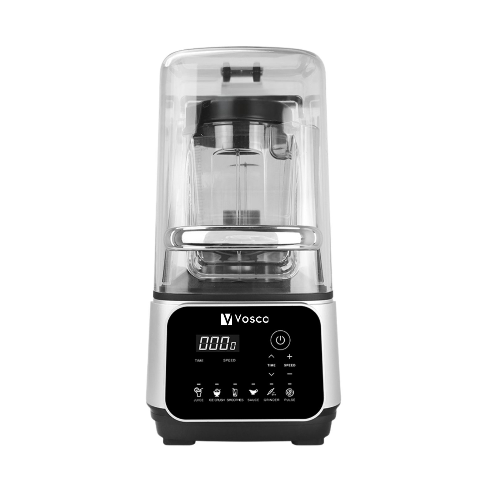 Vosco VHS-608CD Soundproof Dijital Blender, 2 Litre, 1600W, Dark Gray